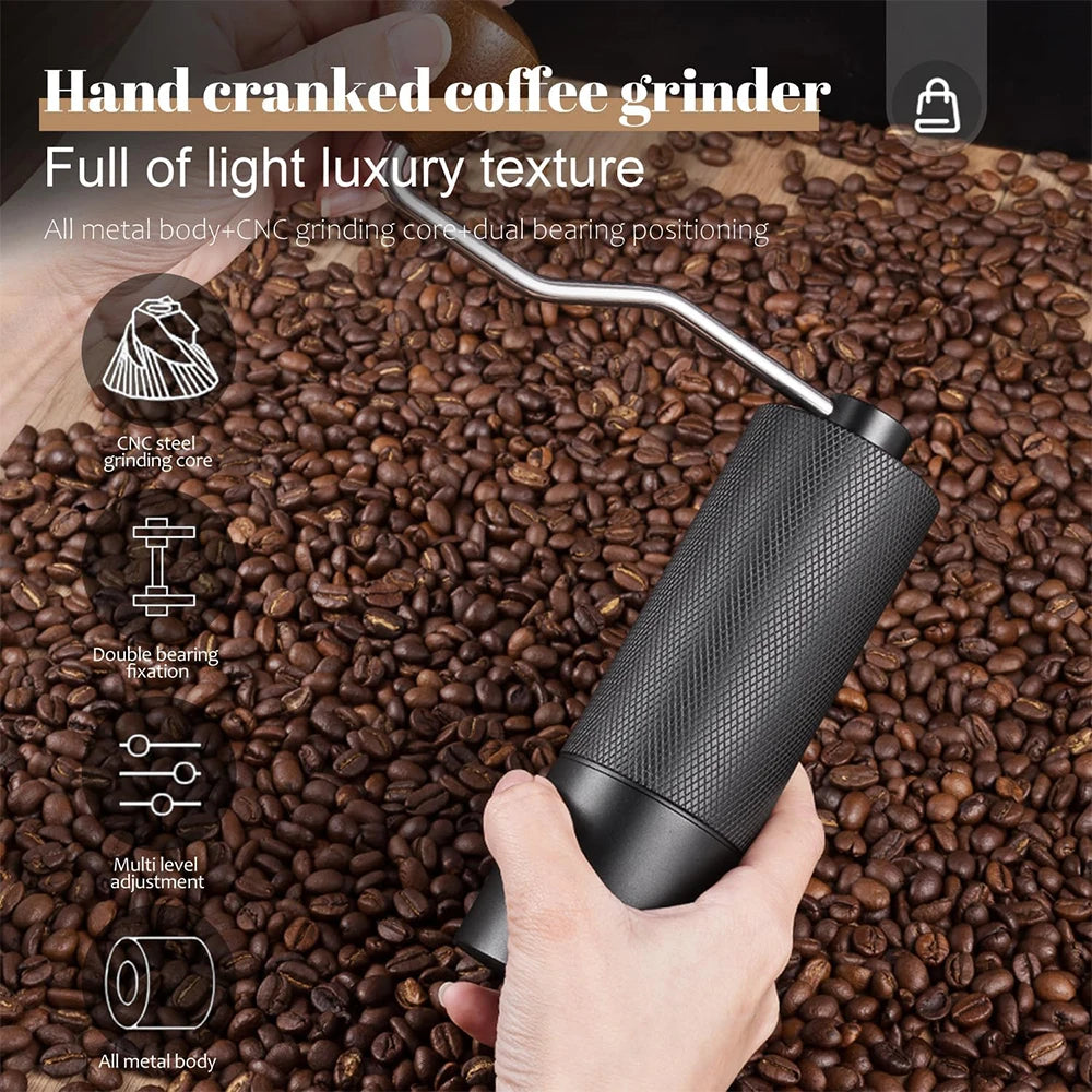 BrewMate Manual Coffee Grinder - Stainless Steel Conical Burr Hand Grinder