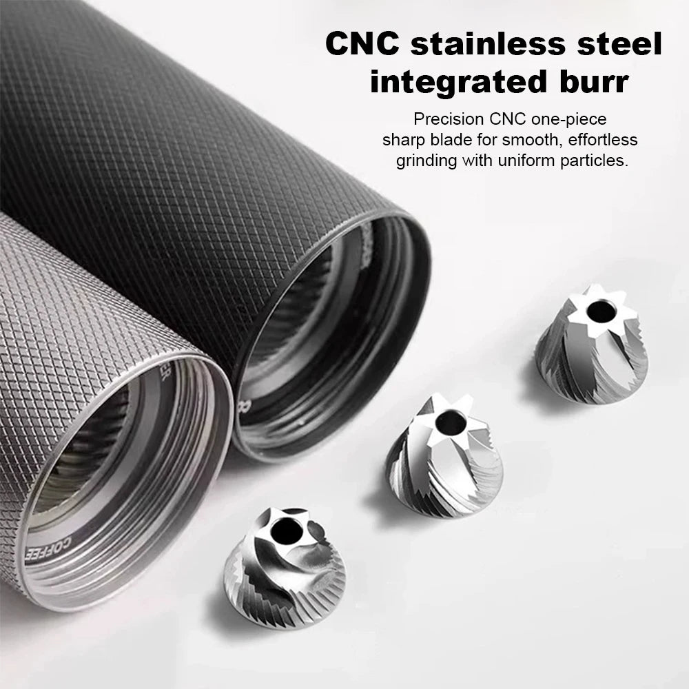 BrewMate Manual Coffee Grinder - Stainless Steel Conical Burr Hand Grinder