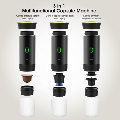 GoBrew™ Portable Espresso Machine - 3-in-1 Travel Coffee Maker | Wireless & Compact