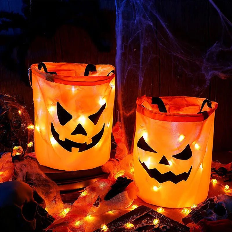 GlowPumpkin Treat - LED Light Halloween Trick or Treat Bucket PulseParadise