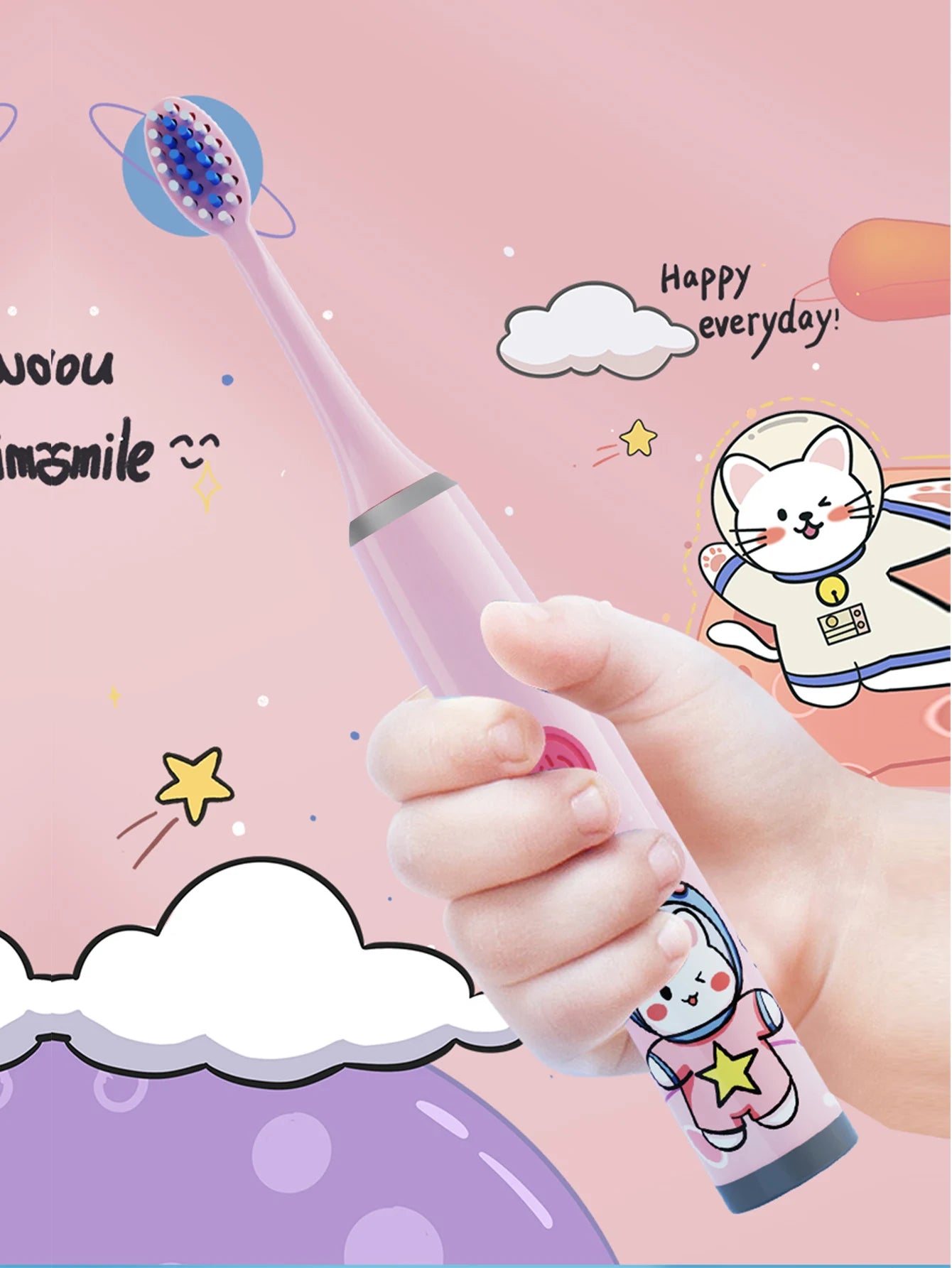 Astronaut Smile Brush Children's Electric Toothbrush - PulseParadise