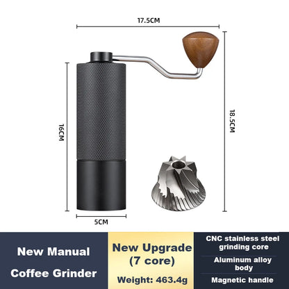 BrewMate Manual Coffee Grinder - Stainless Steel Conical Burr Hand Grinder