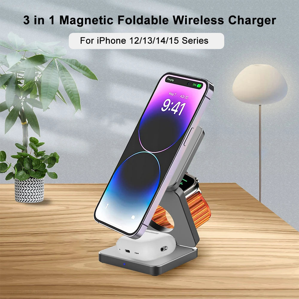 TrioCharge Pro-Wireless Charger 3 in 1 - PulseParadise