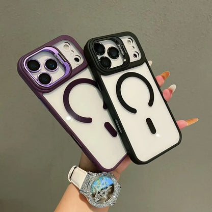 LuxeMag Armor – MagSafe Stand & Lens Guard Case For iPhone