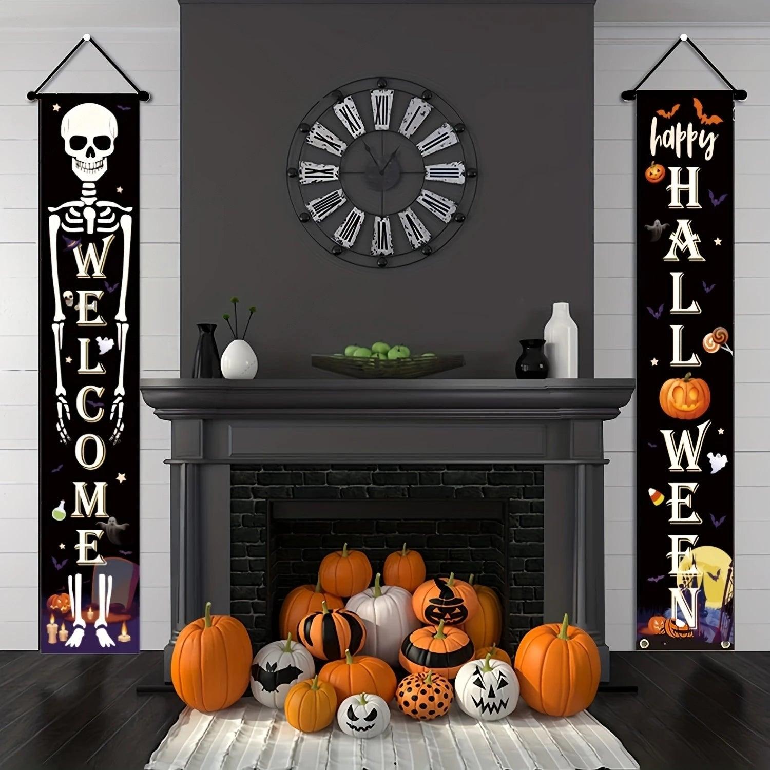 PumpkinScream Curtain Halloween Hanging Door - PulseParadise