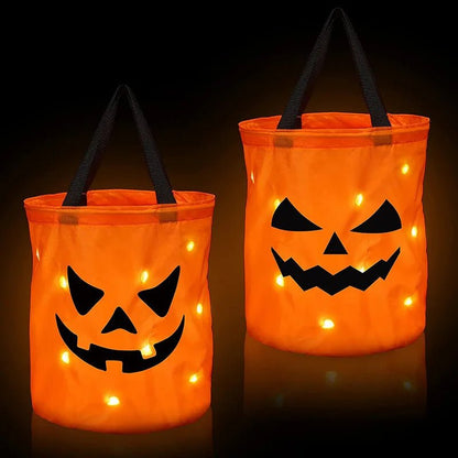 GlowPumpkin Treat - LED Light Halloween Trick or Treat Bucket PulseParadise