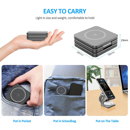 TrioCharge Pro-Wireless Charger 3 in 1 - PulseParadise