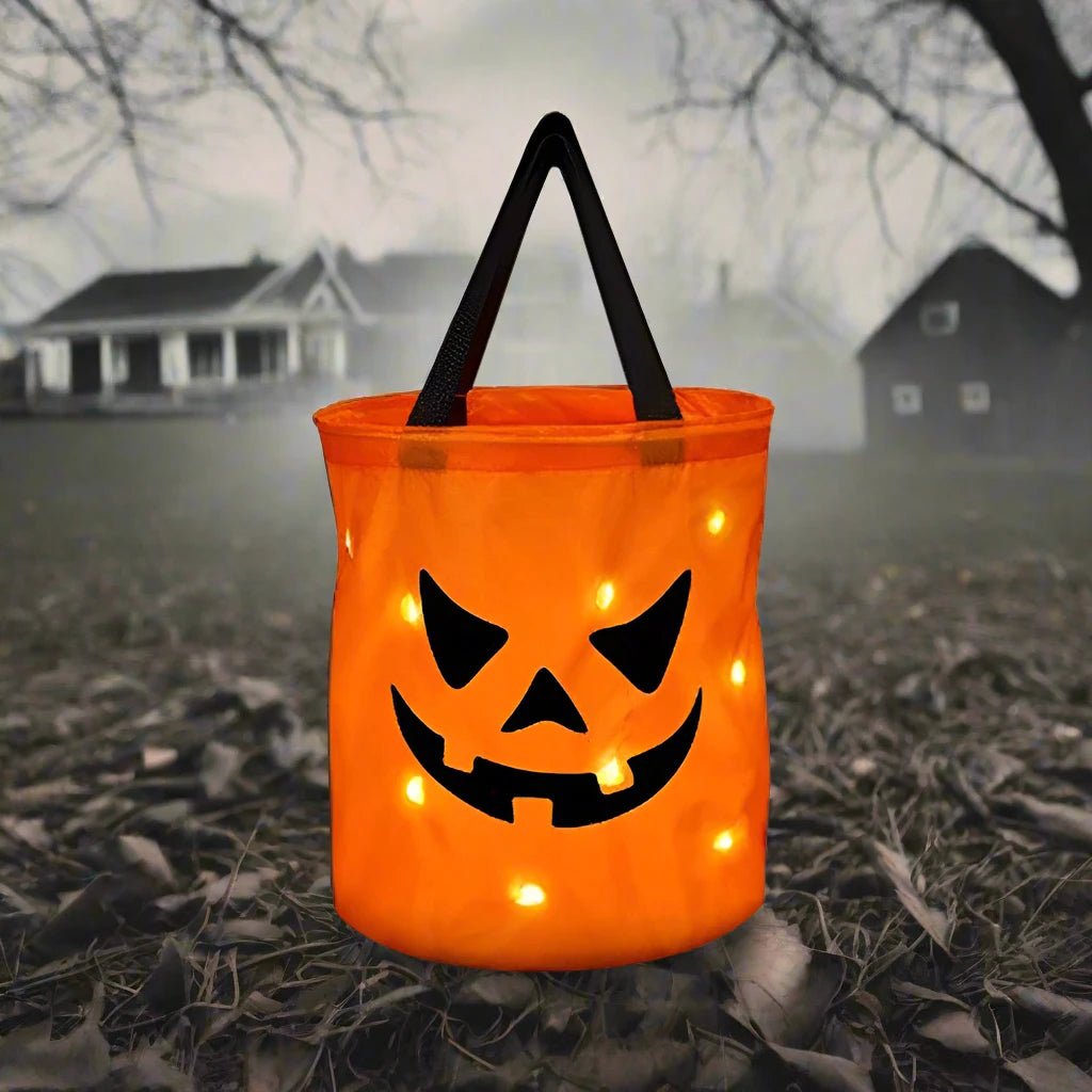 GlowPumpkin Treat - LED Light Halloween Trick or Treat Bucket PulseParadise